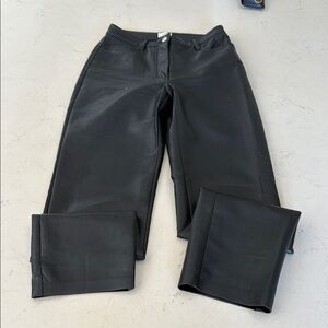 Aritzia Black Melina Leather Pant